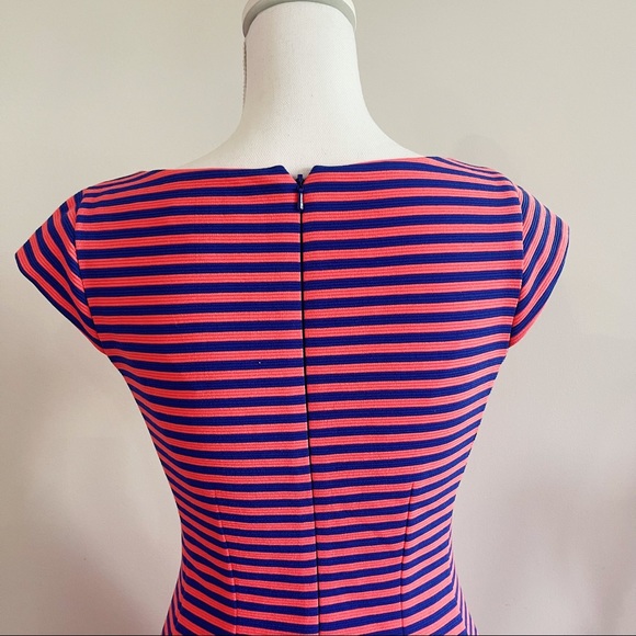 Lily Pulitzer Coral and Blue Striped Dress - Picture 4 of 7
